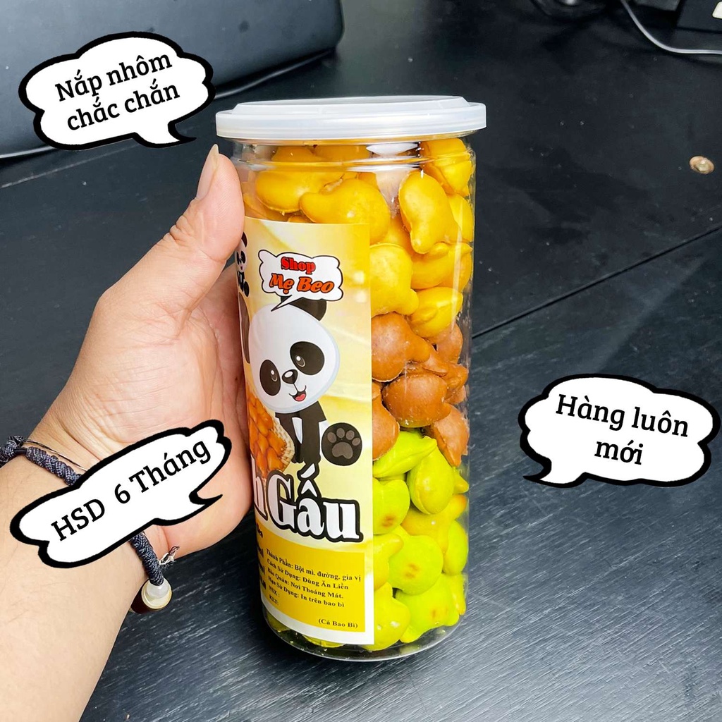 Bánh Gấu Nhân Kem Mix 3 Vị 435gr Shop Mẹ Beo đồ ăn vặt cực ngon