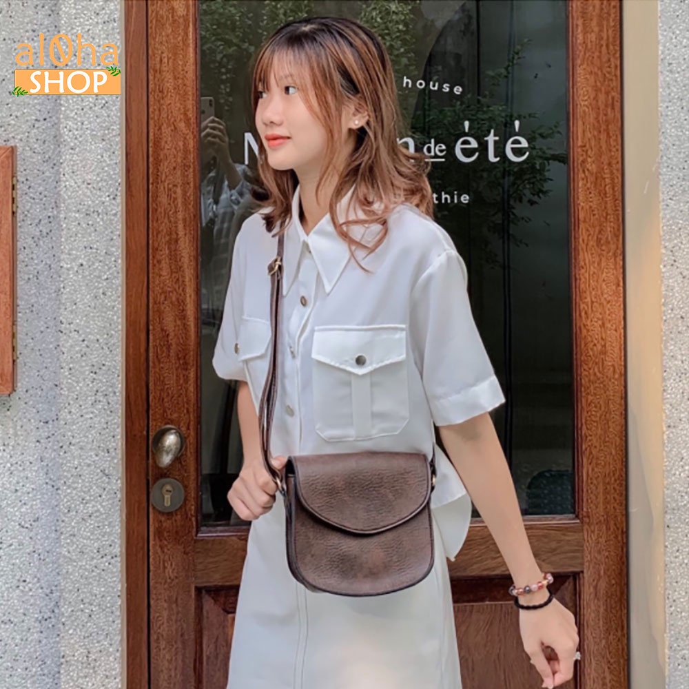 Túi đeo chéo, đeo vai nữ mini da cao cấp T0131 Basic chống thấm nước, bền bỉ phong cách thời trang Hàn