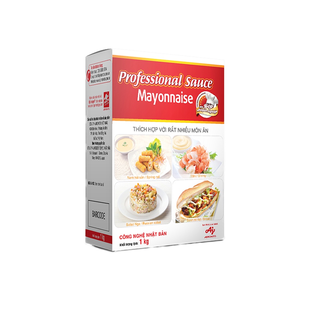 Xốt Mayonnaise Aji-mayo Professional Sauce 1kg/hộp