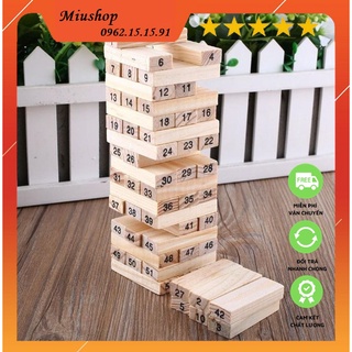 Bộ đồ chơi rút gỗ xếp hình Domino Montessori