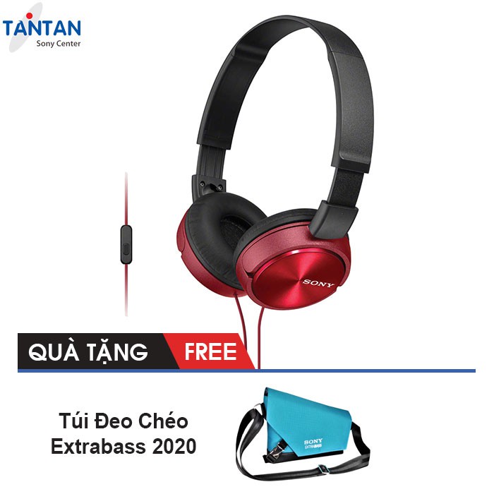 Tai nghe CHOÀNG ĐẦU Sony MDR-ZX310AP | FREESHIP | Neodymium tái tạo âm thanh mạnh mẽ - Thiết kế gập gọn nhẹ - Micro