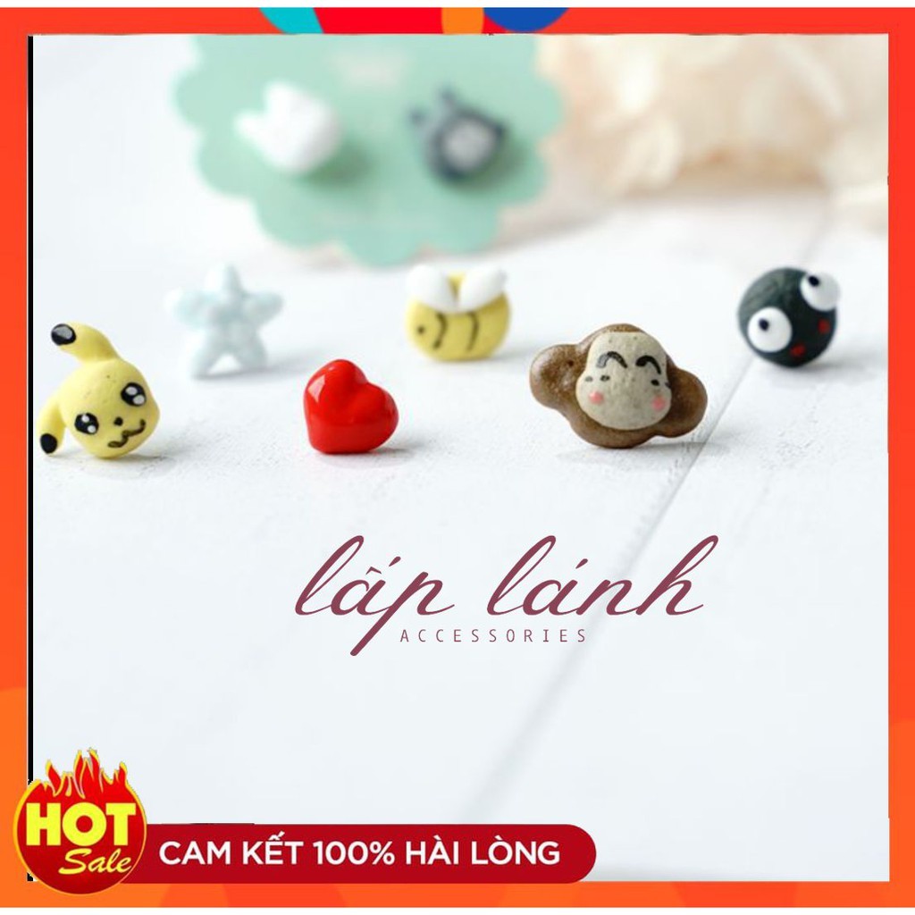 [CÓ SẴN] BÔNG TAI KHUYÊN TAI GỐM SỨ HÌNH TIM, VÔ DIỆN ĐỦ MÀU THỜI TRANG DỄ THƯƠNG 214BTS02
