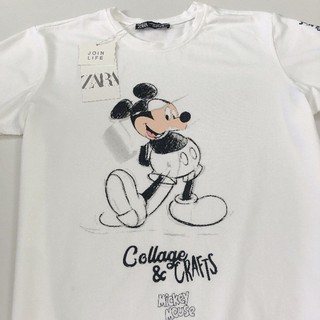 Áo thun 𝐙𝐚𝐫𝐚 nữ Mickey Mouse, cotton 100%, chất thun đẹp