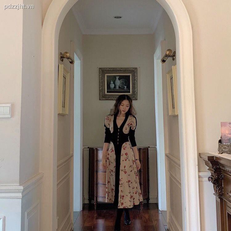 ALICE ALICE Đầm Dài In Hoa Thời Trang Nữ Tính