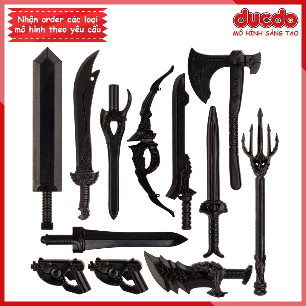 Vũ Khí Dành Cho Minifigures Chiến Binh Trung Cổ Khiên Cung - Phụ Kiện Đồ Chơi Lắp Ráp Xếp hình Cho Binh Lính