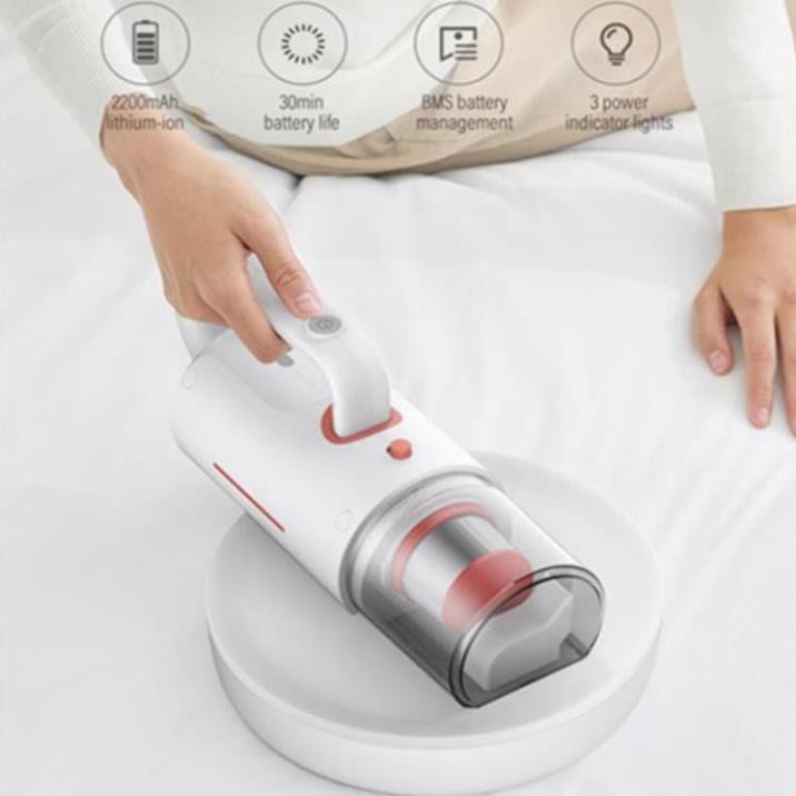 Máy hút bụi cầm tay Deerma CM1900 Không Dây hút sạch Giường, Nệm, Sofa... Rung: 8000 lần/phút, đèn UV-C Diệt Khuẩn
