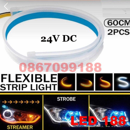 Đèn led mí audi lắp ngoài 12v-24V dùng xe tải xe khách 60cm
