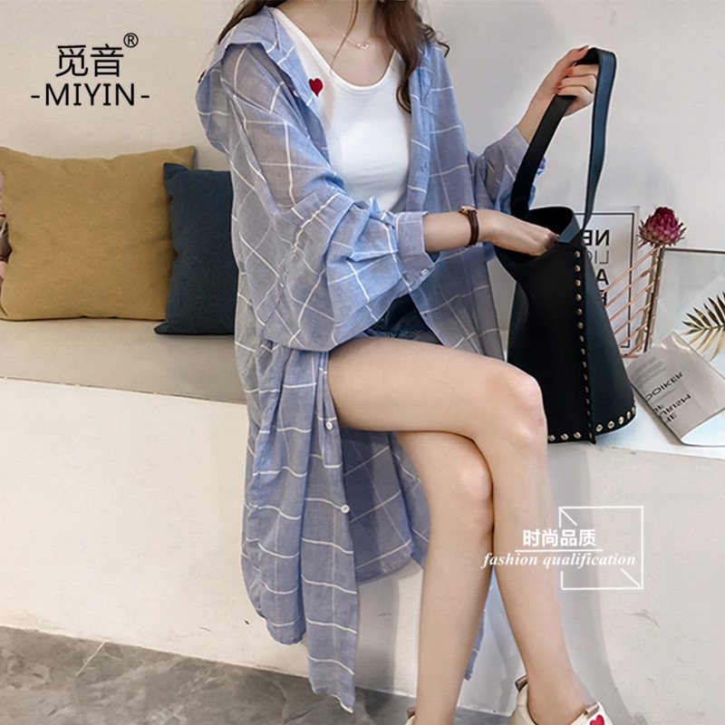 Áo Khoác Mỏng Tay Dài Kẻ Sọc Thiết Kế Trẻ Trung Cho Nữ | BigBuy360 - bigbuy360.vn