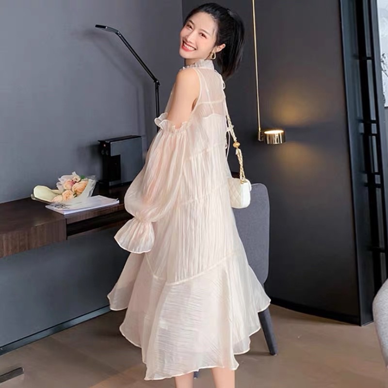 Váy đầm bầu dáng dài hàng thiết kế đẹp