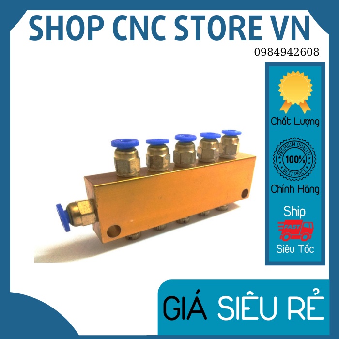Bộ Chia Dầu Máy 4 và 5 Cổng, đường kính 4mm CNC