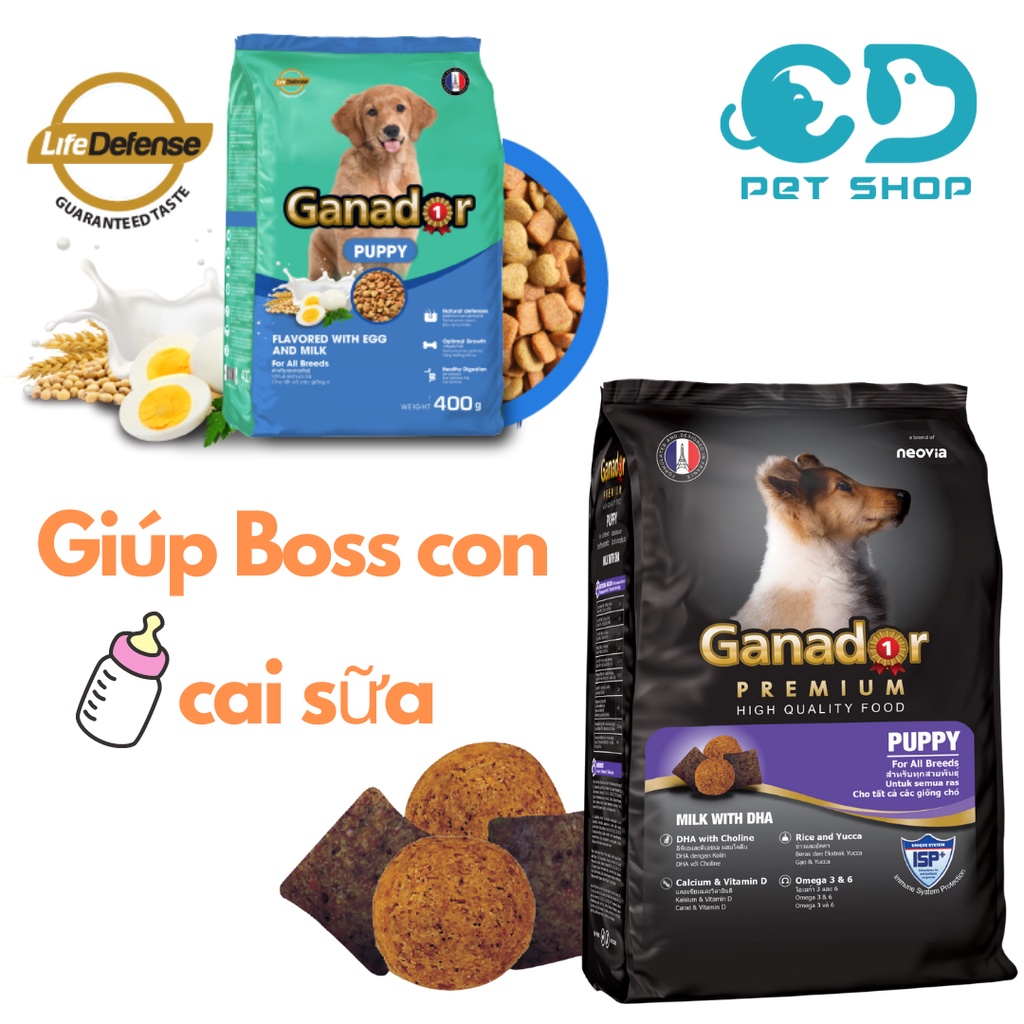 Hạt Ganador Puppy cho chó con vị Sữa và DHA 3Kg