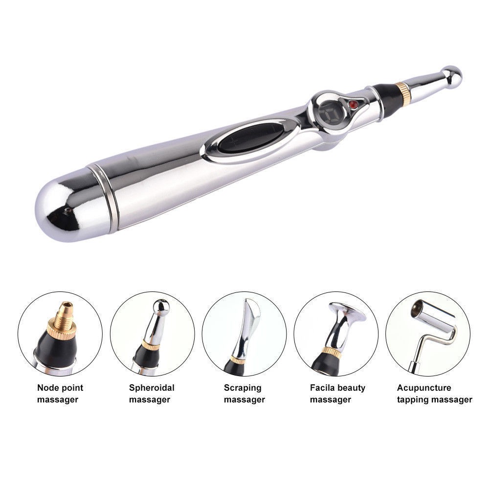 Bút Châm Cứu Bấm Huyệt Trị Liệu Xung Điện 3 Đầu Bút Day Huyệt Massage Pen W912  Hàng Chính Hãng Cao Cấp