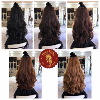 [ẢNH THẬT 100%] Tóc giả nữ 🌸FREESHIP🌸 chính hãng (tóc kẹp nữa đầu sóng dài có đủ 4 màu)