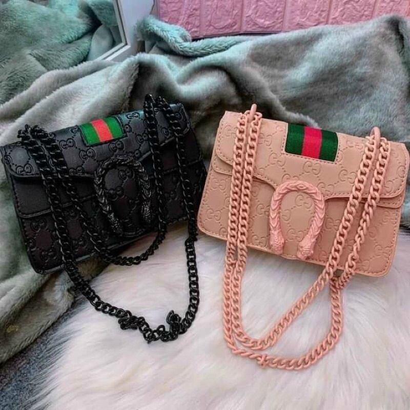 TÚI GUCCI ĐẦU RẮN DÀNH CHO NỮ 2 NGĂN 2 ĐÁY TIỆN LỢI