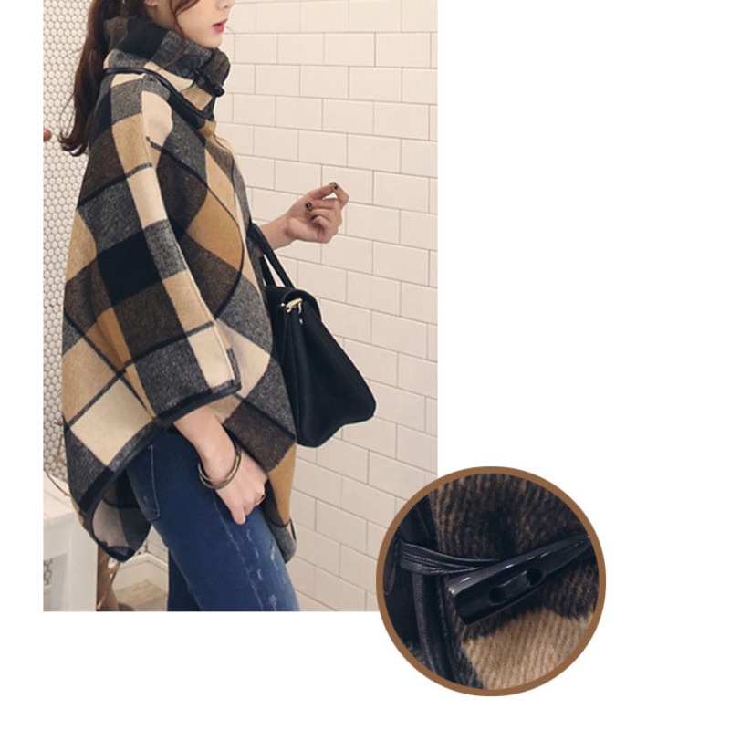 Áo Choàng Dáng Rộng Họa Tiết Kẻ Ô Vuông Cỡ Lớn Phong Cách Cổ Điển Thời Trang Cho Nữ | BigBuy360 - bigbuy360.vn