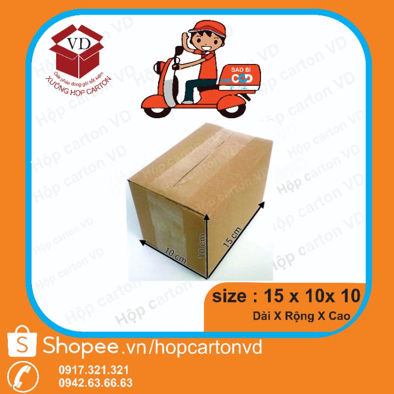 Hộp carton đóng hàng 15*10*10