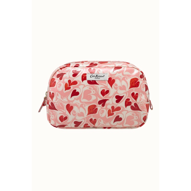 Cath Kidston - Túi đựng mỹ phẩm/Classic Cosmetic Case  - Marble Hearts Ditsy - Pink -1042443