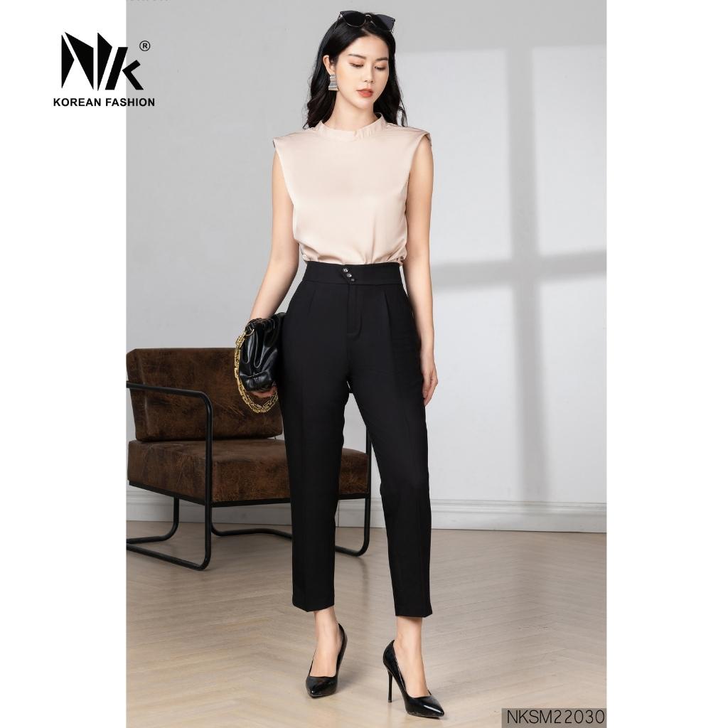Áo Sơ Mi Suông Sát Nách Nữ NK Fashion Chất Liệu Vải Cao Cấp, Phong Cách Hiện Đại, Nữ Tính NKSM2203010