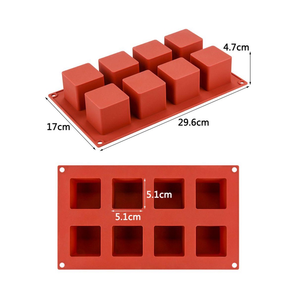 LLOYD Khuôn Làm Đá / Xà Phòng / Bánh Tráng Miệng / Mousse Hình Vuông Tiện Dụng