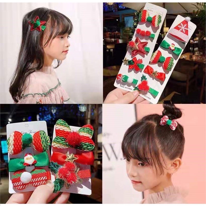 combo kẹp tóc bé gái