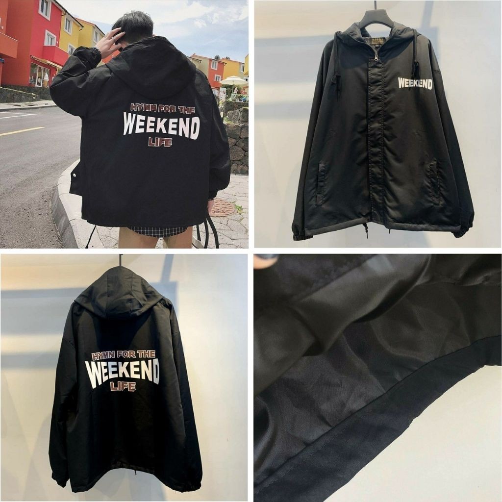 Áo khoác dù form rộng unisex,áo khoác chống nắng thời trang cao cấp WEEKEND 4S AKD13 phong cách Hàn Quốc street style