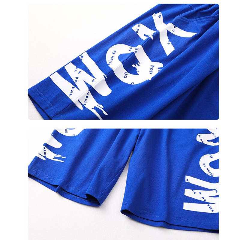 [35Kg - 75Kg] Bộ Thể Thao Cotton Nam Đẹp Bộ Mặc Nhà Mùa Hè Tay Ngắn Không Cổ Hàng Quảng Châu Cao Cấp | BigBuy360 - bigbuy360.vn