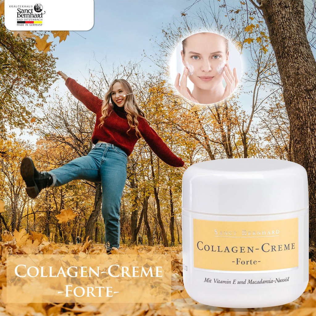 Kem dưỡng da Collagen Forte trắng mịn, giảm nếp nhăn , dưỡng ẩm da 50ml -  Chính hãng Sanct Bernhard Đức
