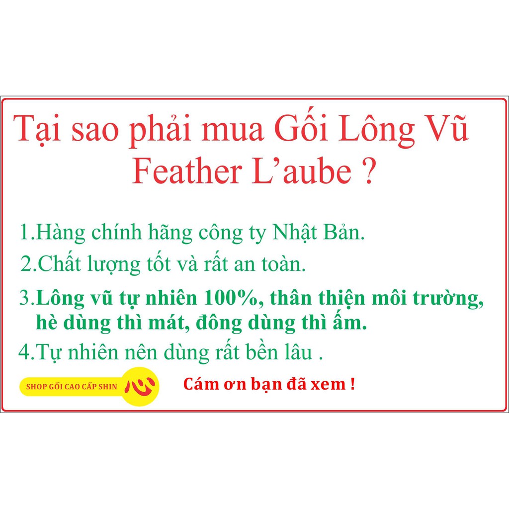 Gối ôm lông vũ Laube Feather 35x100cm