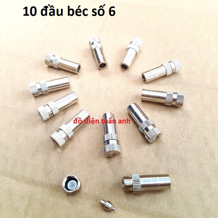 đầu béc phun sương inox số 1-2-3-5-6-8 số lượng 10 CÁI có VIDEO test hàng