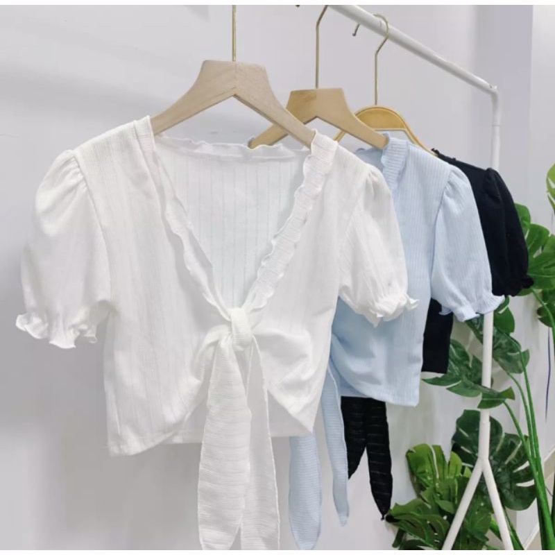 ÁO CROPTOP CỘT DÂY TRƯỚC XINH ĐẸP a3