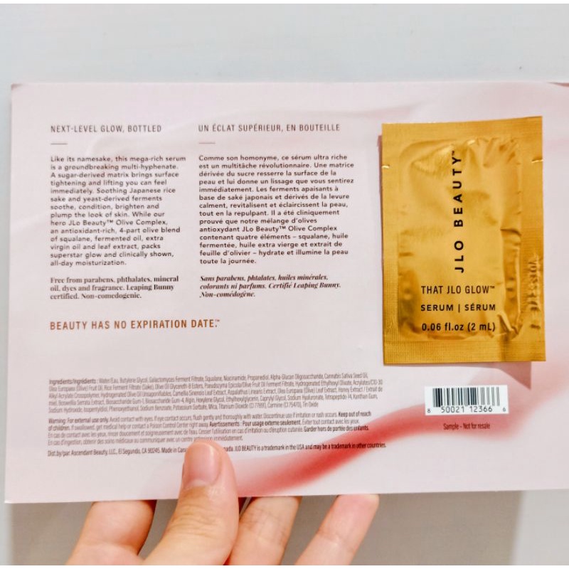 Tinh chất căng bóng da  That JLo Glow Serum with Olive Complex