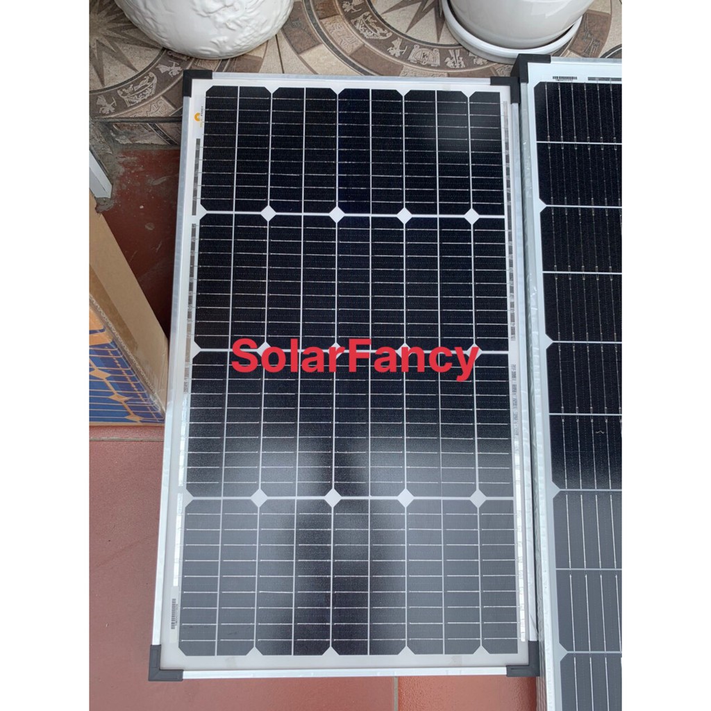 TẤM PIN NĂNG LƯỢNG MẶT TRỜI MỚI 9bb MONO 50W HÀNG CHÍNH HÃNG SOLARFANCY(được tặng Jack mc4))