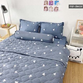 Bộ chăn ga gối Cotton 3D Mịn Decor - Bộ ga giường CHĂN TRẦN bông mùa hè mềm mịn MIỄN PHÍ bo chun