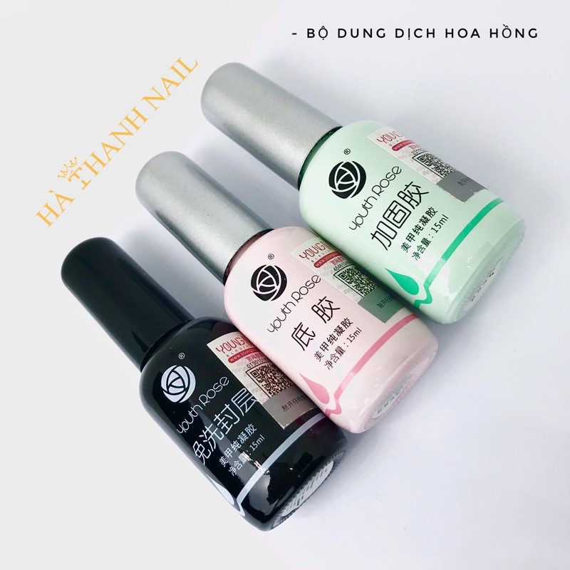 Base Top Cứng Móng Hoa Hồng Sơn Gel