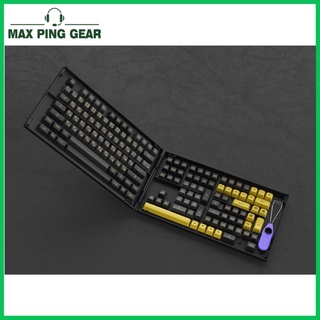 AKKO Keycap set – Black Gold (PBT Double-Shot/ASA profile/158 nút)
