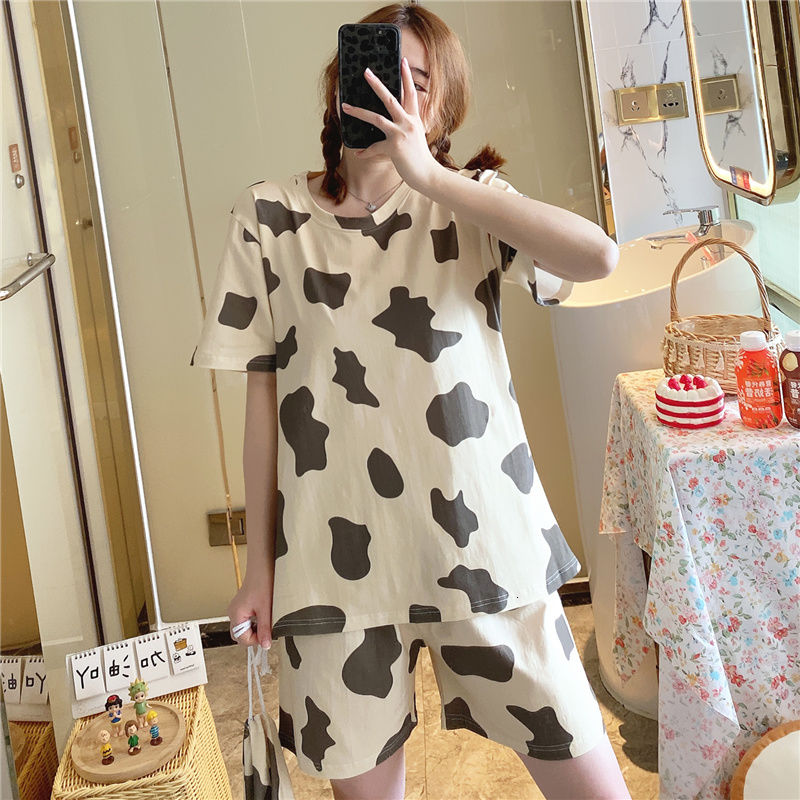 Women Pyjamas Cute Summer Short Sleeve Pajamas Sleepwear