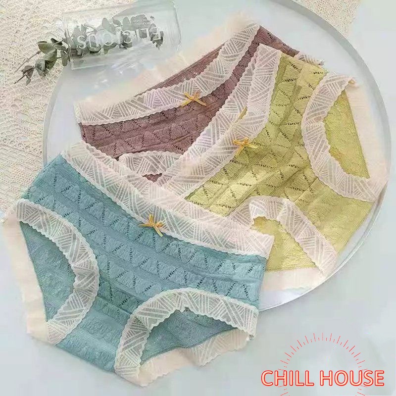 Quần lót nữ - quần lót cotton mềm mịn hoạ tiết hình tam giác 129 CHILL HOUSE