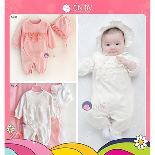Bộ bé gái dạng jump dài tay kèm nón - S91