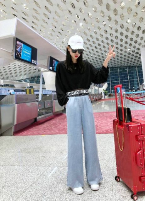 Áo Croptop nữ bo viền dài tay hàng hoot