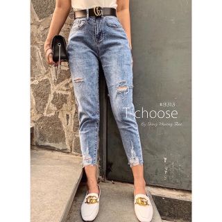 [rẻ vô địch] Quần Baggy Jean Rách Gối | Gấu Phông Cách | Video Ảnh Thật