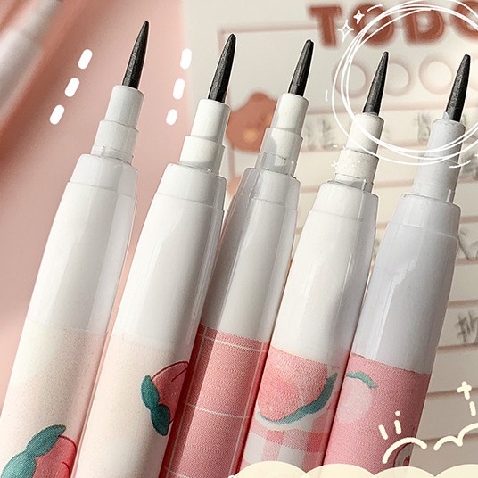 Set 6 Bút Chì Họa Tiết Trái Đào Hoạt Hình Có Thể Thay Thế Cho Học Sinh Tiểu Học