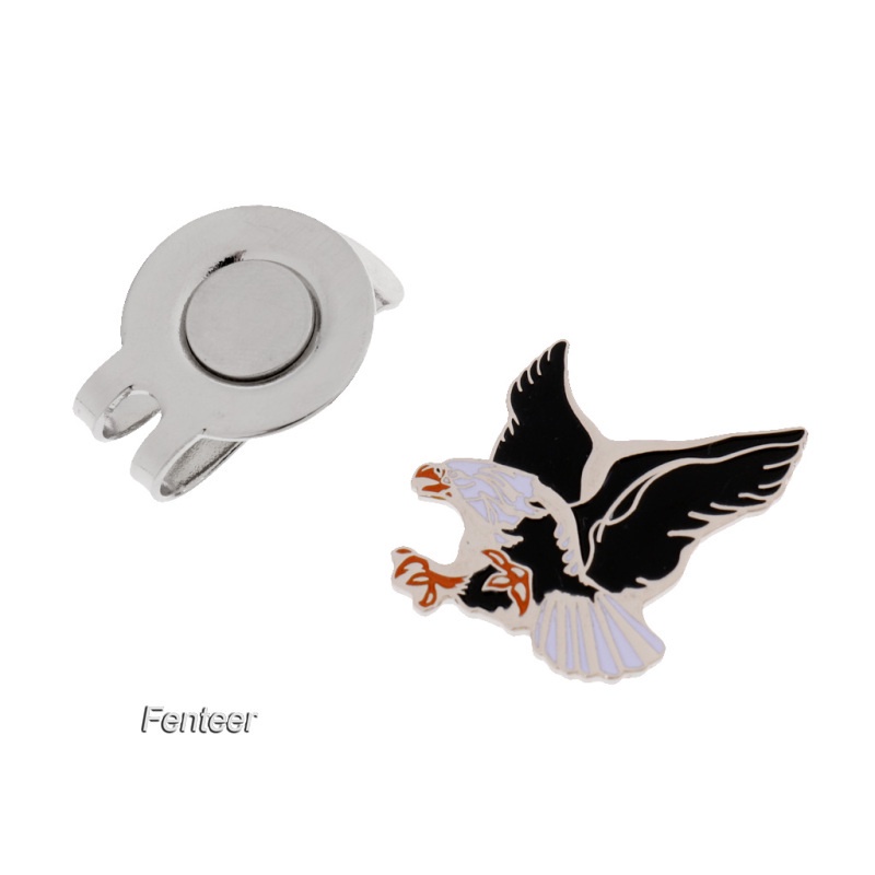 [FENTEER] Cool Eagle Alloy Golf Ball Marker Magnetic with Hat Clip Golfer Gift