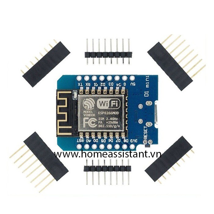 Bo Mạch Wifi ESP8266 NodeMCU D1 Mini Nạp Sẵn Firmware Tasmota  ESPHome Hass