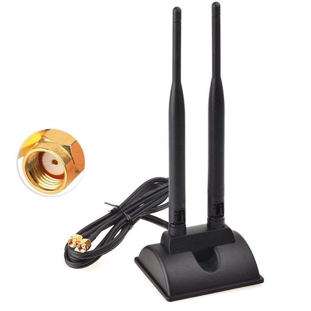 Bộ định tuyến không dây đầu nối wifi ăng-ten USB băng tần kép cho PCI-E thẻ mạng cơ sở từ tính nhiều màu bền RP-SMA | BigBuy360 - bigbuy360.vn