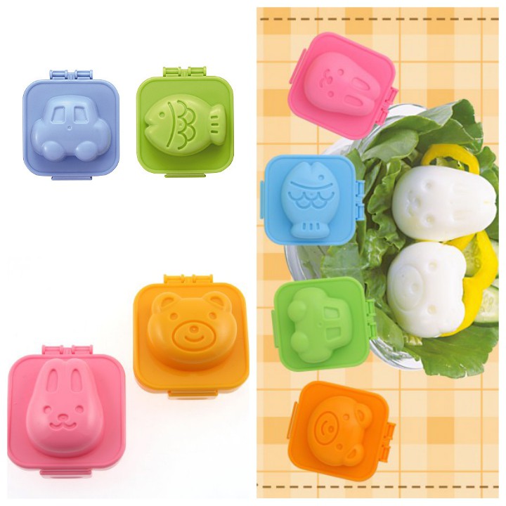 [HÀNG NHẬT NỘI ĐỊA] Set 2 khuôn làm đậu hũ non yến mạch, khuôn Bento tạo hình cơm, trứng, cơm ép cho bé