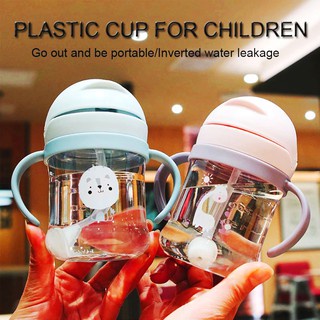 Bình tập uống nước cho bé, Bình nước cho bé có van chống sặc cao cấp 250ml bằng nhựa PP chịu nhiệt tốt