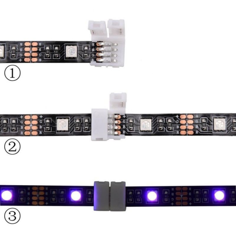 Bộ 4 hộp nối đèn led dây 5050RGB nối tiếp + 2 mạch RGB chữ L