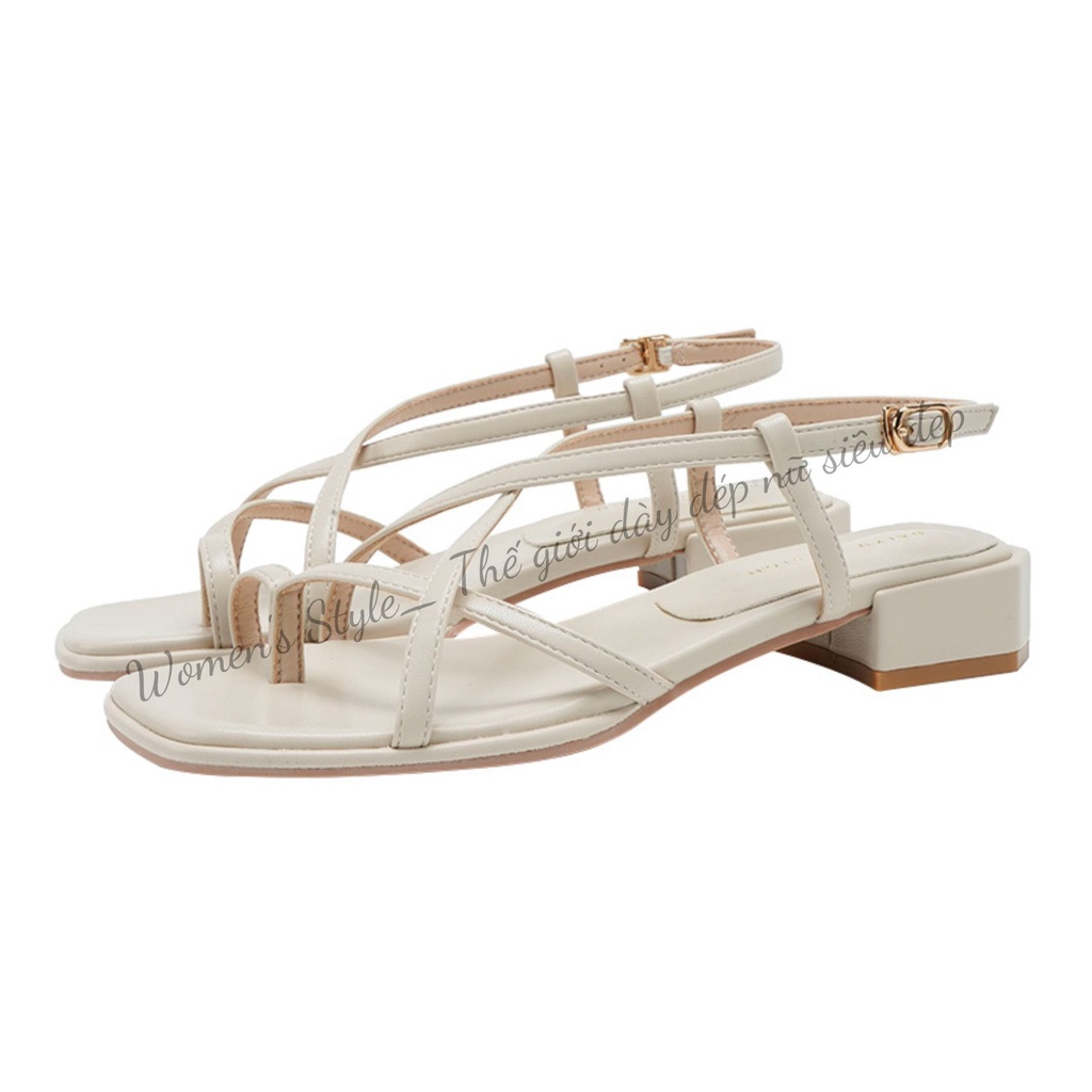 Sandal 3 phân xỏ ngón, dép dây MIDUKA chống trơn trượt đi biển, thoáng chân chuẩn size 35-39 ba màu Trắng,Đen, Kem TD06