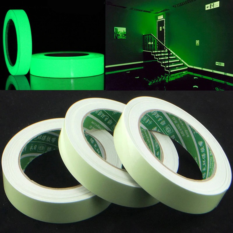 Cuộn băng keo tự dính phát sáng trong bóng tối 15mm x 3m / cuộn