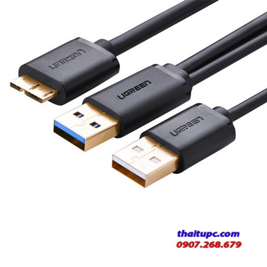 Cable Chữ Y USB 3.0 to Micro B 3.0 Ugreen 10382